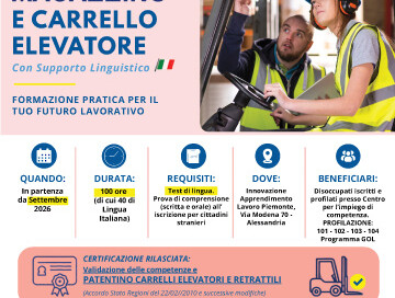 Gestione magazzino e carrello elevatore con supporto linguistico