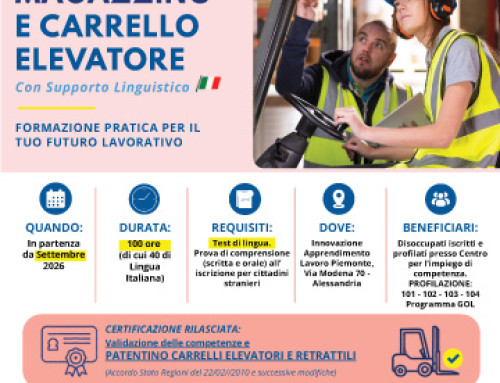 Gestione magazzino e carrello elevatore con supporto linguistico